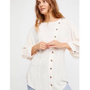 Free People Get Together Asymmetrical Button Tunic